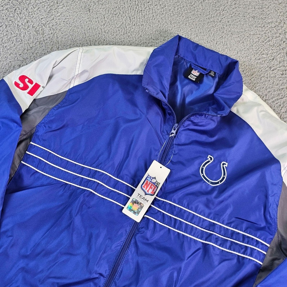 Indianapolis Colts Jacket Mens XL Blue NFL Football Reebok Windbreaker